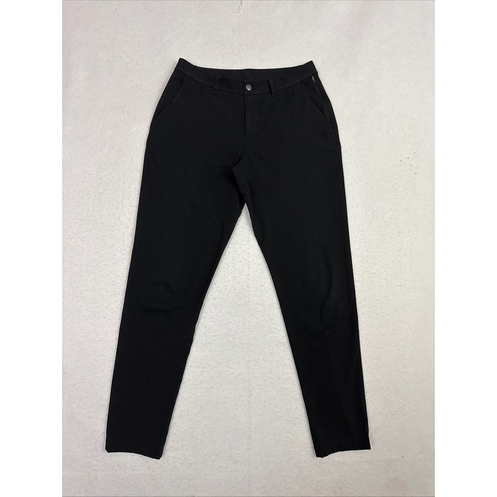 Lululemon ABC Slim Fit Trouser Mens 31 Black WovenAir Golf Pants LM5AY1S